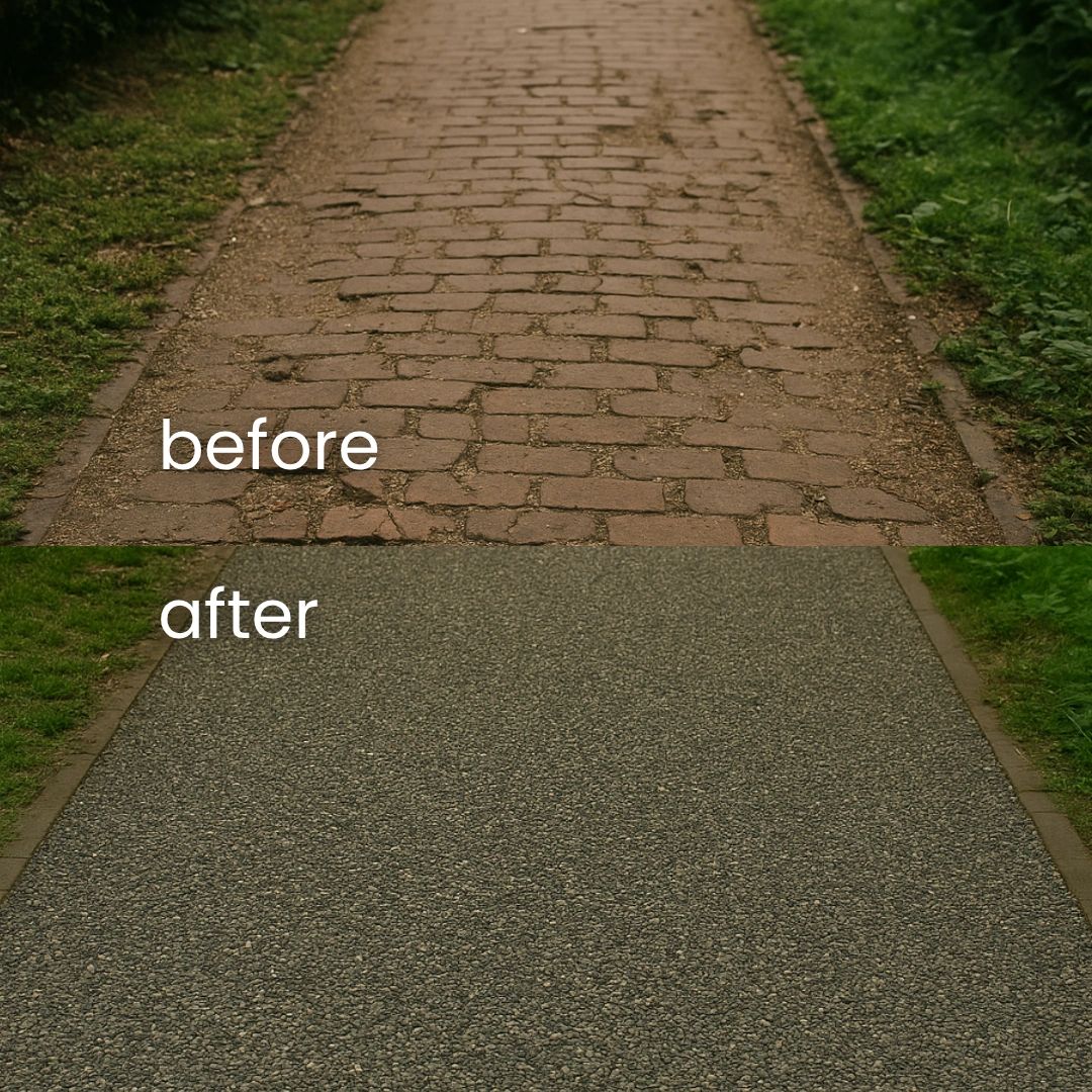 Pathway before and after