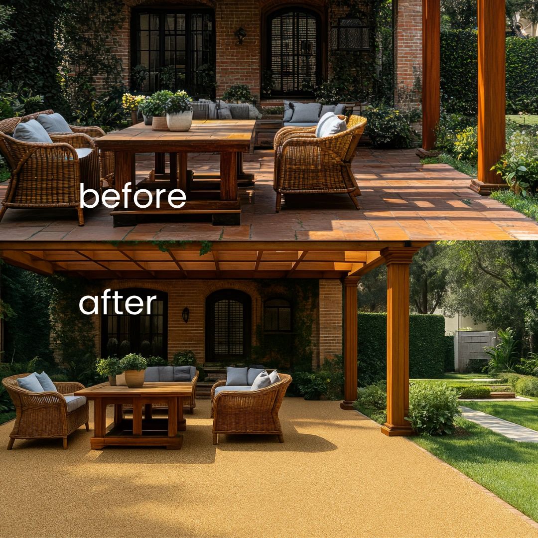 Pergola patio before and after transformation