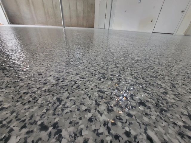 Polished epoxy floor